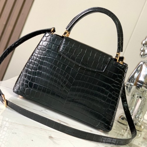 LV CAPUCINES MM N92967 High-end Crocodile Leather Handbag – Shoulder Bag & Crossbody Bag