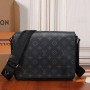 LV M46255 District PM Men’s Coated Canvas Shoulder Messenger Bag