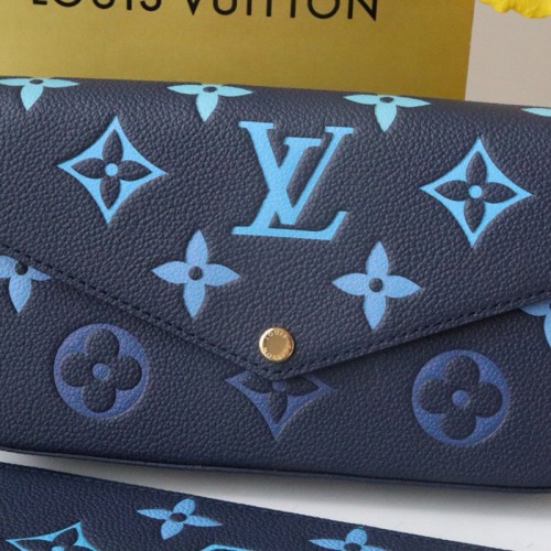 LV M82349 Félicie Pochette calfskin clutch shoulder bag