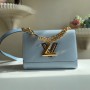 LV Twist MMSky Blue Leather Handbag Shoulder Messenger Bag