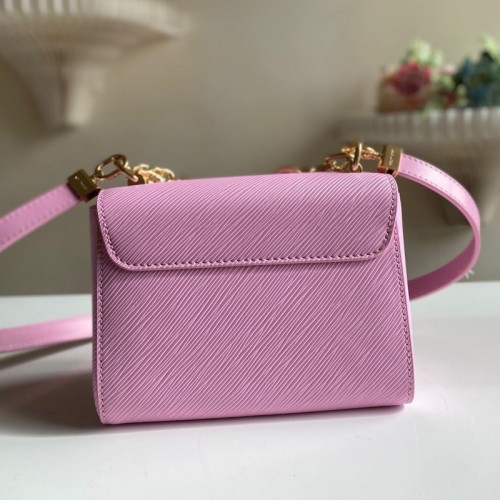 M59405 LV Twist PM Cherry Blossom Pink Leather Shoulder Bag Handbag