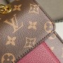 M41732 Louis Vuitton Classic Canvas Calfskin Wine Red Shoulder Handbag