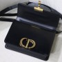 Dior 30 Montaigne Calfskin Bag Black