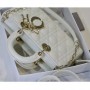 Dior Women CD Lady D-Joy Bag Latte Cannage Lambskin