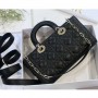 Dior Women CD Lady D-Joy Bag Black Cannage Lambskin