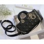 Dior Women CD Lady D-Joy Bag Black Cannage Lambskin