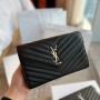 Saint Laurent Monogram Matelassé Cassandre Wallet on Chain