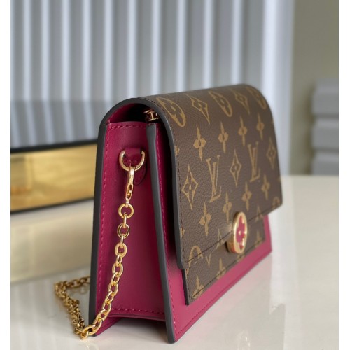 Louis Vuitton Monogram Canvas Flore Chain Wallet Fuchsia M67404