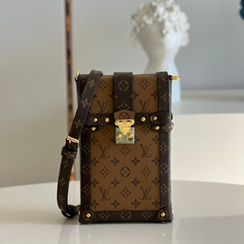 Louis Vuitton Monogram Reverse Canvas Vertical Trunk Pochette M67873