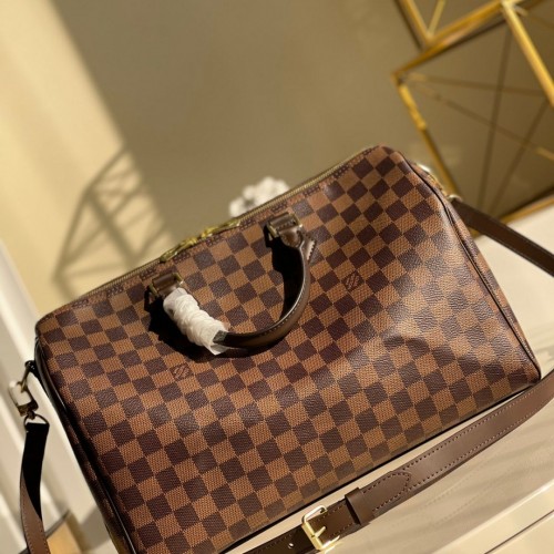 Louis Vuitton Damier Ebene Speedy 35cm with shoulder strap bandouliere N41366