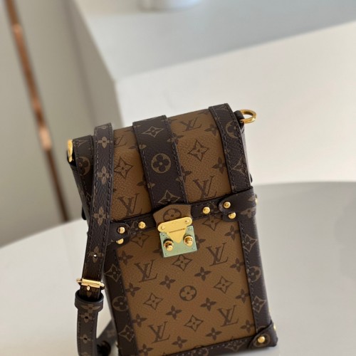 Louis Vuitton Monogram Reverse Canvas Vertical Trunk Pochette M67873