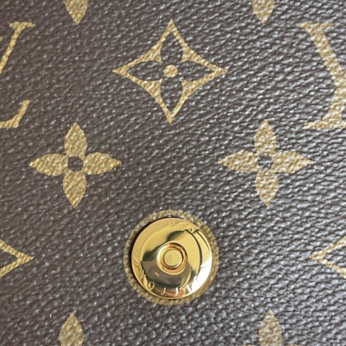 Louis Vuitton Monogram Canvas Flore Chain Wallet Rose Ballerine M67405