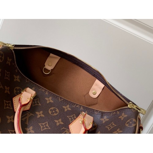 Louis Vuitton Monogram Canvas Speedy 35 with Shoulder Strap M40392