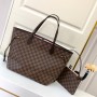 Louis Vuitton Damier Ebene Canvas Rose Ballerine Neverfull MM N41603