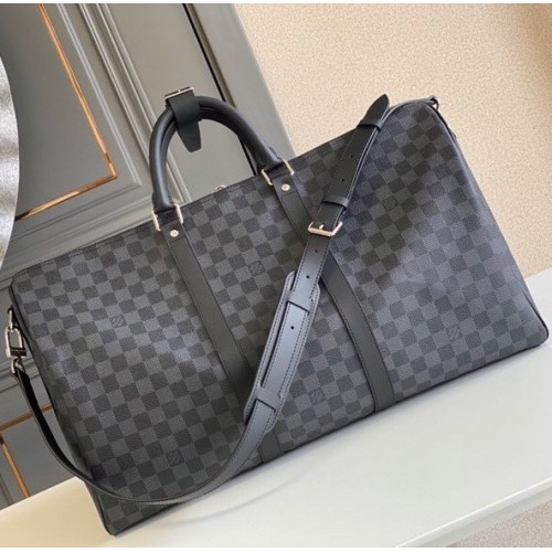 Louis Vuitton Damier Graphite Keepall 55 Bandouliere N41413