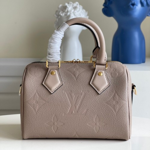 Louis Vuitton Monogram Empreinte Speedy Bandouliere 20 M58953-gray