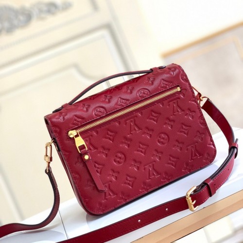 Louis Vuitton Monogram Empreinte Pochette Metis Red