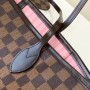 Louis Vuitton Damier Ebene Canvas Rose Ballerine Neverfull MM N41603