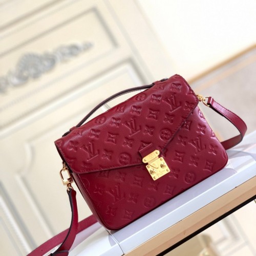 Louis Vuitton Monogram Empreinte Pochette Metis Red