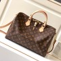 Louis Vuitton Monogram Canvas Speedy 35 with Shoulder Strap M40392