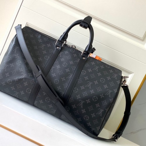 Louis Vuitton Monogram Eclipse Canvas Keepall 45 Bandouliere M40569