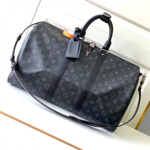 Louis Vuitton Monogram Eclipse Canvas Keepall 45 Bandouliere M40569