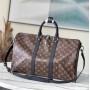 Louis Vuitton Monogram Macassar Keepall Bandouliere 45 M56711