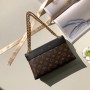 Louis Vuitton Monogram Canvas Pallas Chain with black leather