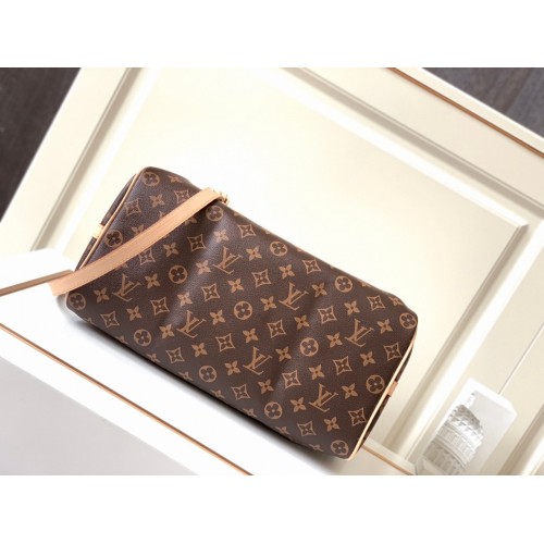 Louis Vuitton Monogram Canvas Speedy 35 with Shoulder Strap M40392