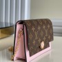 Louis Vuitton Monogram Canvas Flore Chain Wallet Rose Ballerine M67405