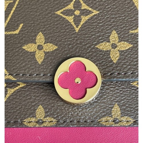 Louis Vuitton Monogram Canvas Flore Chain Wallet Fuchsia M67404