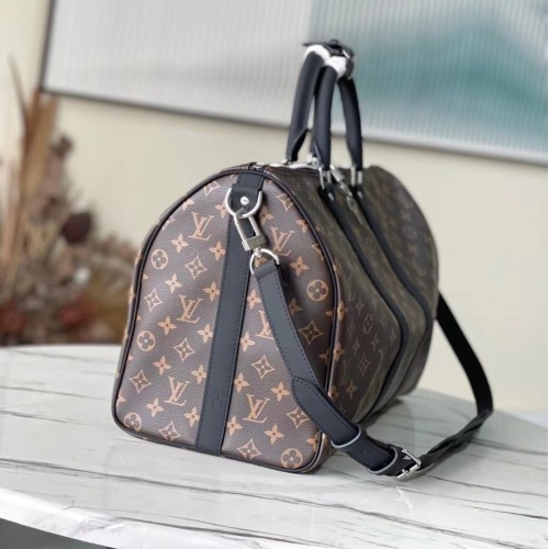 Louis Vuitton Monogram Macassar Keepall Bandouliere 45 M56711