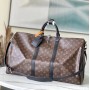 Louis Vuitton Monogram Macassar Keepall Bandouliere 55 M56714