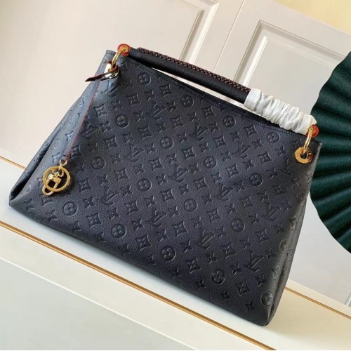 Louis Vuitton Monogram Empreinte Leather Artsy MM M41066-navy-blue