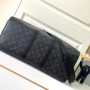 Louis Vuitton Monogram Eclipse Canvas Keepall 45 Bandouliere M40569