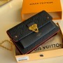 Louis Vuitton Monogram Empreinte Leather Vavin Chain Wallet M67839-navy-blue