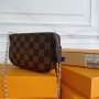 Louis Vuitton Damier Ebene Mini Pochette Accessoires N58009-brown