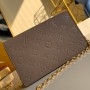 Louis Vuitton Monogram Empreinte Leather Vavin Chain Wallet M67839-gray