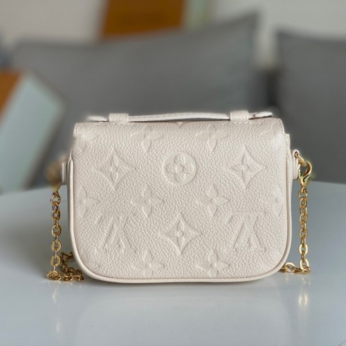 Louis Vuitton Monogram Empreinte Leather Micro Metis M81390-beige