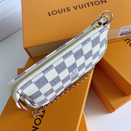 Louis Vuitton Damier Azur Mini Pochette Accessoires N58009-white