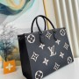 Louis Vuitton Bicolor Monogram Empreinte Leather Onthego MM M45495