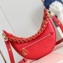 M22594 LoopPea Bag Tote Messenger Bag in Red Calfskin