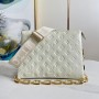 Louis Vuitton Monogram-embossed Lambskin Coussin PM M57793