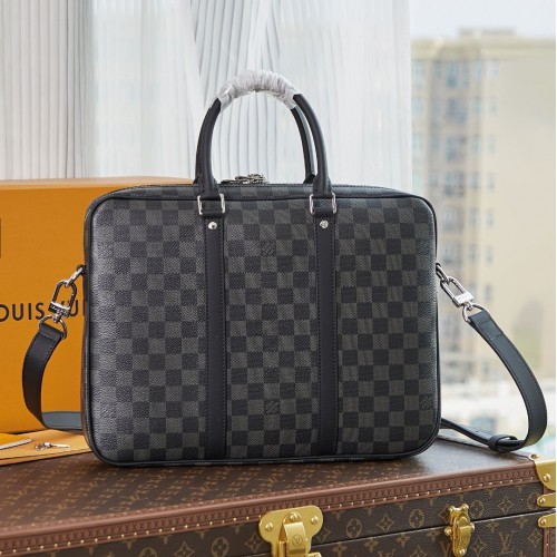 Louis Vuitton Damier Graphite Porte-Documents Voyage PM N41478-black