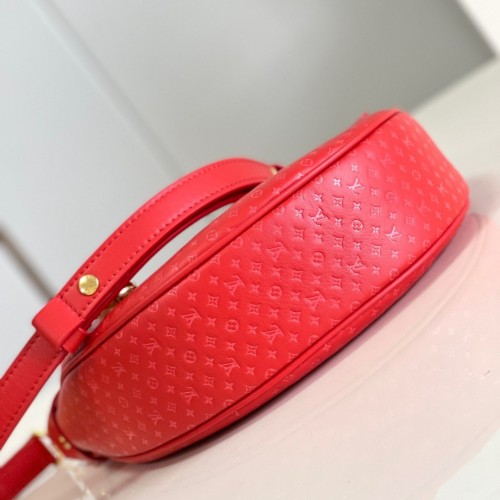 M22594 LoopPea Bag Tote Messenger Bag in Red Calfskin