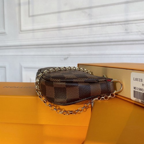 Louis Vuitton Damier Ebene Mini Pochette Accessoires N58009-brown