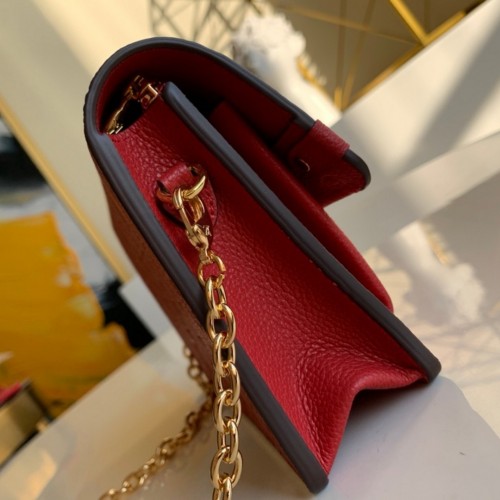 Louis Vuitton Monogram Empreinte Leather Vavin Chain Wallet M67839-red