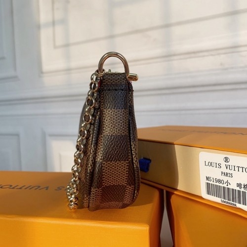 Louis Vuitton Damier Ebene Mini Pochette Accessoires N58009-brown