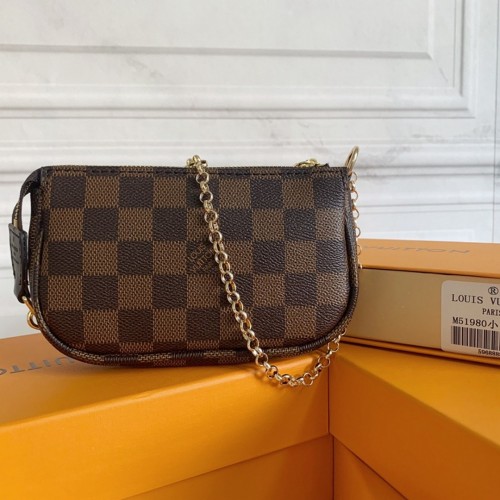 Louis Vuitton Damier Ebene Mini Pochette Accessoires N58009-brown