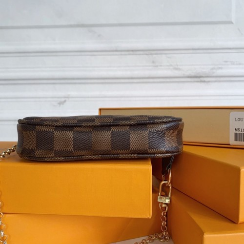 Louis Vuitton Damier Ebene Mini Pochette Accessoires N58009-brown